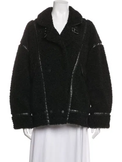 Pre-owned Lamarque Biker Jacket In Black