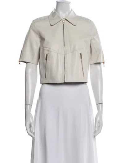 Pre-owned Lamarque Biker Jacket In Neutrals