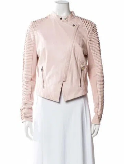 Pre-owned Lamarque Biker Jacket In Pink