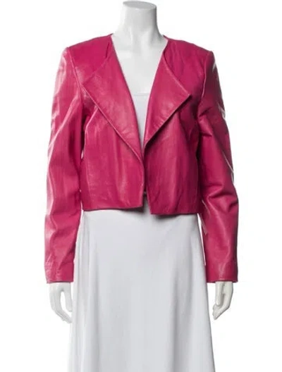 Pre-owned Lamarque Biker Jacket In Pink