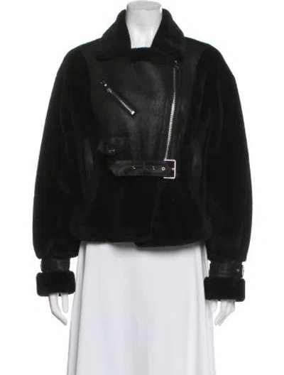 Pre-owned Lamarque Biker Jacket W/ Tags In Black