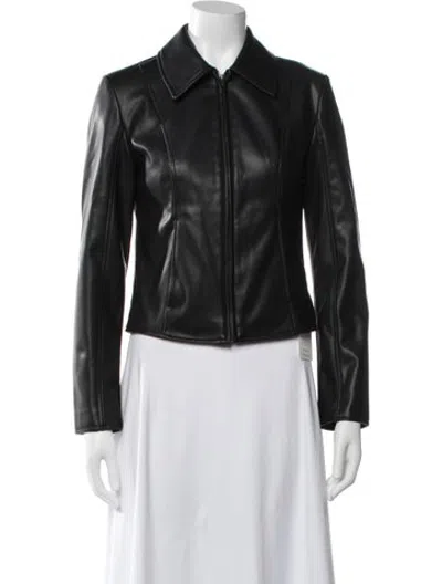 Pre-owned Lamarque Biker Jacket W/ Tags In Black