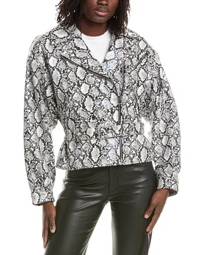 Lamarque Biker Jacket In White