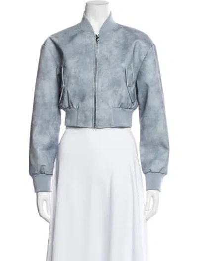 Pre-owned Lamarque Bomber Jacket In Blue