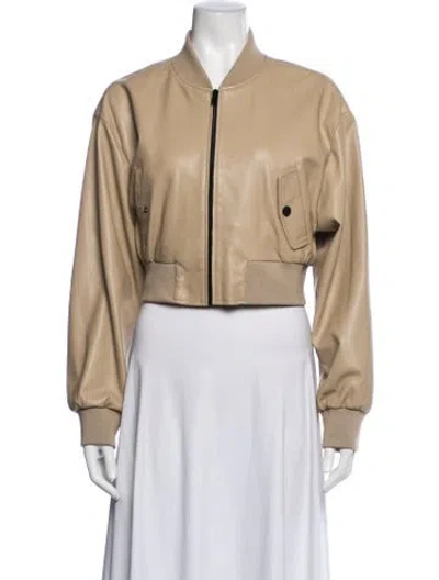 Pre-owned Lamarque Bomber Jacket In Neutrals