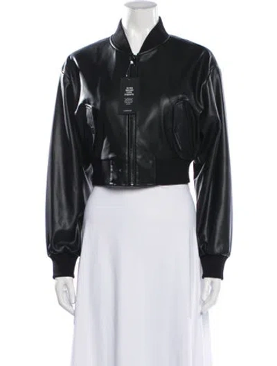 Pre-owned Lamarque Bomber Jacket W/ Tags In Black