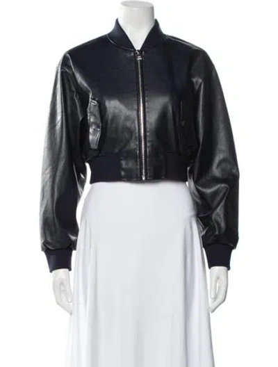 Pre-owned Lamarque Bomber Jacket W/ Tags In Black