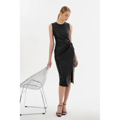 Lamarque Brett Faux Leather Dress In Black