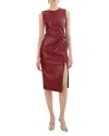 Lamarque Brett Faux Leather Dress In Syrah