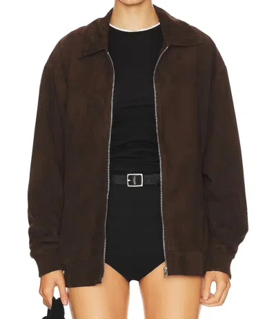 Lamarque Caden Bomber Jacket In Chocolate In Brown