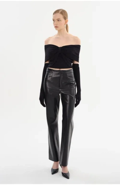 Lamarque Camelia | Lurex Knit Top In Black