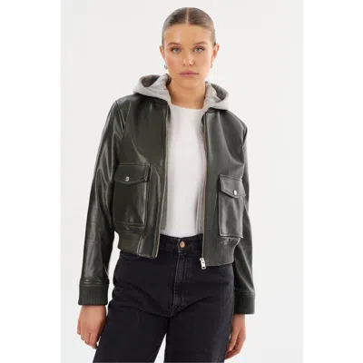 Lamarque Candace | Leather Bomber Jacket