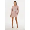 Lamarque Candela Double Face Wool Mini Skirt In Pink