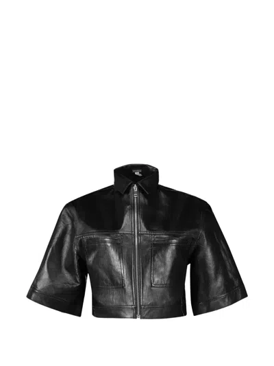 Lamarque Caprice Reversible Leather Jacket In Black