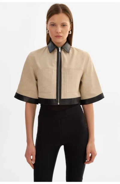 Lamarque Caprice | Short Sleeve Jacket In Neutral