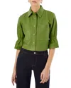 Lamarque Carolina Leather Jacket In Fern