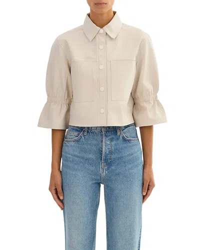 Lamarque Carolina Leather Jacket In Transparent