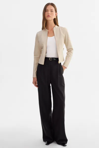 Lamarque Chapin Reversible Leather Bomber In Black