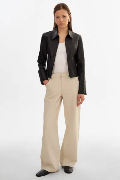 Lamarque Clarie Reversible Leather Jacket In Black