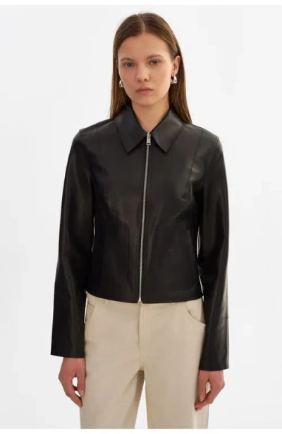 Lamarque Clarie | Reversible Leather Jacket In Black