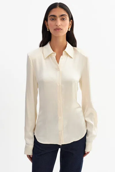 Lamarque Clarke Satin Shirt In White