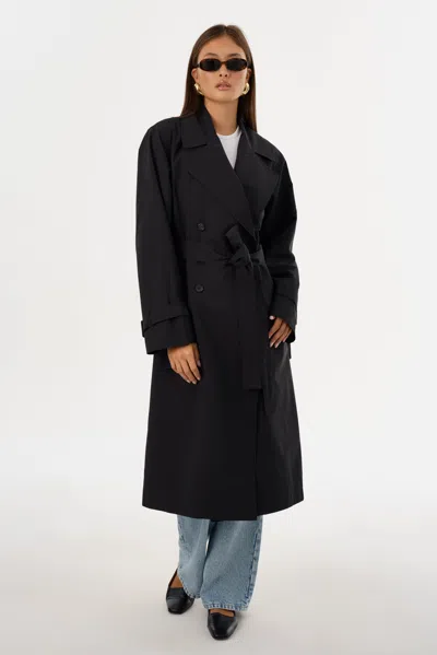 Lamarque Colette Trench Coat In Black