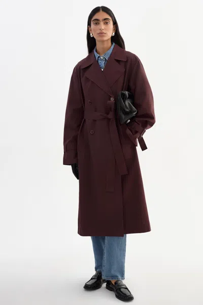 Lamarque Colette Trench Coat In Burgundy