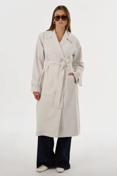 Lamarque Colette Trench Coat In White