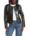 Lamarque Croco Jacket In Black