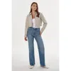 Lamarque Damiana Recycled Leather Cropped Jacket In Gray