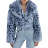 Lamarque Printed Faux Fur Jacket In Multi