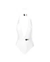 Lamarque Deep V Halter One Piece Swimsuit
