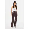 Lamarque Demora Recycled Leather Pants In Brown
