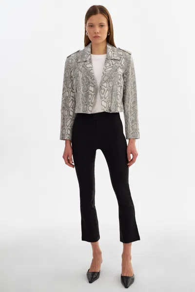 Lamarque Denalda Cropped Leather Biker Jacket
