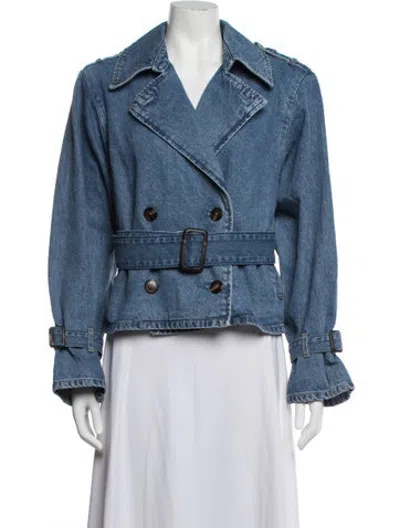 Pre-owned Lamarque Denim Jacket W/ Tags In Blue