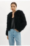 Lamarque Deora | Feather Jacket In Black