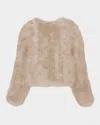 Lamarque Feather Jacket In Champagne