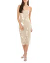 Lamarque Derrica Strapless Sequined Midi Dress In Clear