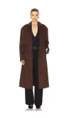 Lamarque Devikana Trench Coat In Brown
