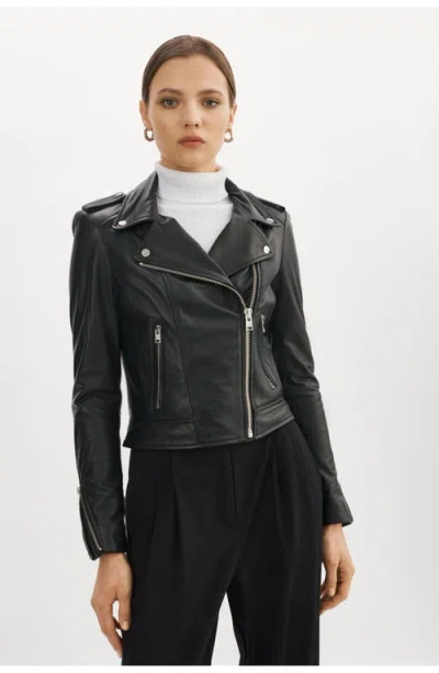 Lamarque Donna | Iconic Leather Biker Jacket In Black