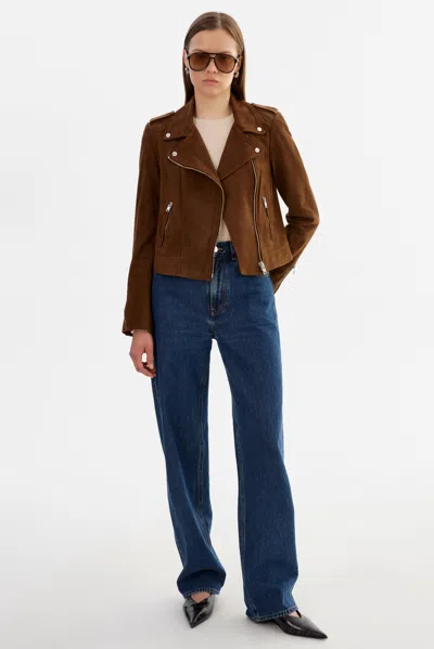 Lamarque Donna S Suede Biker Jacket