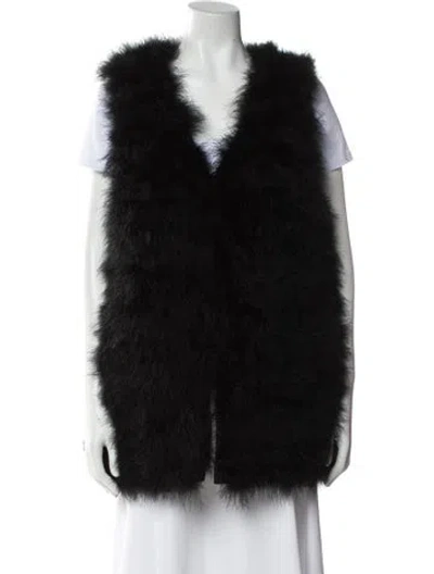 Pre-owned Lamarque Down Jacket In Black