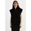 Lamarque Dua | Reversible Faux Fur Vest In Black