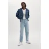 Lamarque Dylan 80's Leather Biker Jacket In Blue