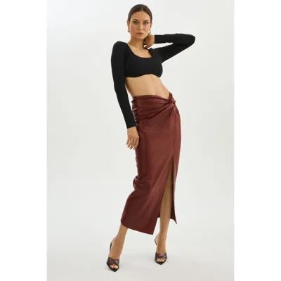 Lamarque Eileen Faux Leather Maxi Skirt In Multi