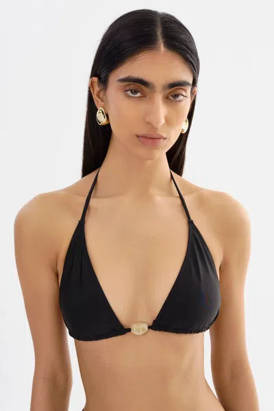 Lamarque Elandra Triangle Bikini Top In Black