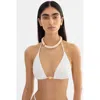 Lamarque Elandra Triangle Bikini Top In White