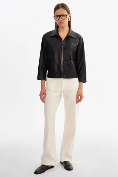 Lamarque Elara Faux Leather Jacket In Black
