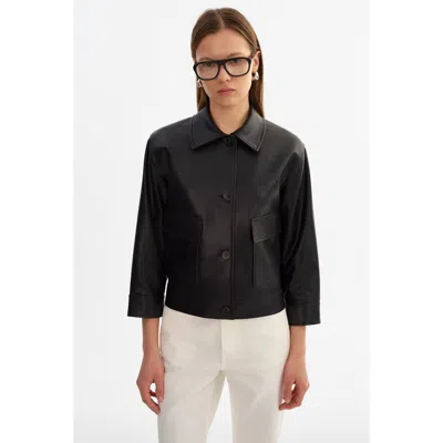 Lamarque Elara | Faux Leather Jacket In Black