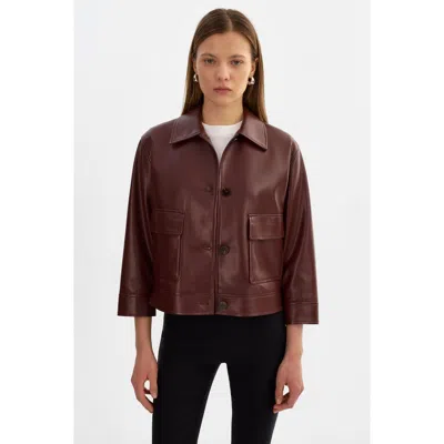 Lamarque Elara | Faux Leather Jacket In Brown